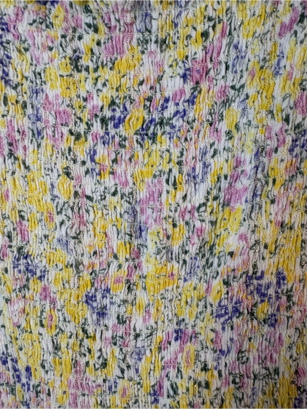 Black Tape Yellow Ditsy Floral Smocked Maxi Dress EUC - Picture 4 of 9